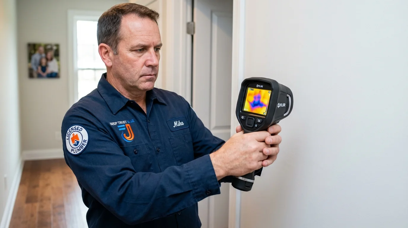 Thermal imaging leak detection by Johns Plumbing LLC in Kingsburg